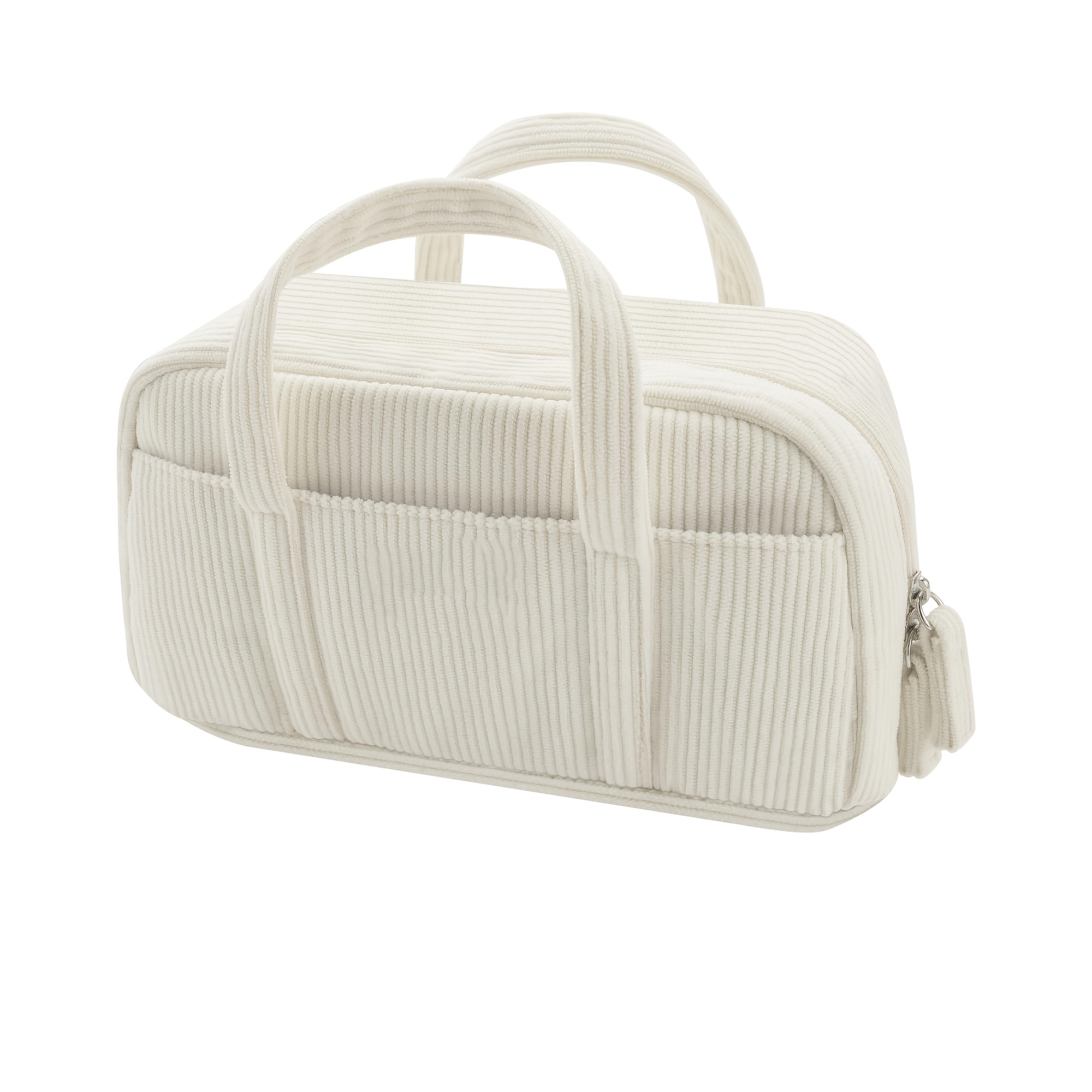 TEMU Corduroy Pencil Case, Large Capacity Stationery Box, Multi-compartment Pencil Pouch, Multi-functional Handheld Stationery Pencil Case