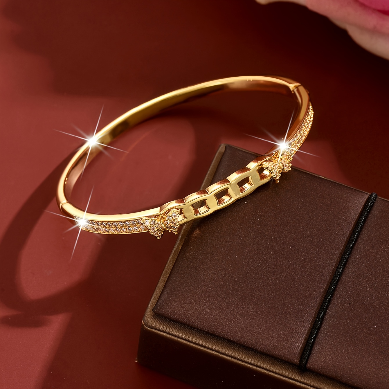 Women's French-Style Butterfly Bracelet, Elegant Bling