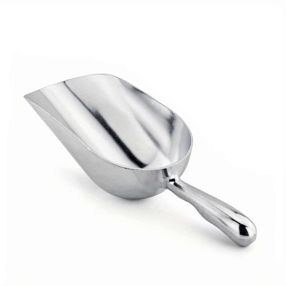 TEMU 6/12/24/48oz Aluminum Alloy Ice Shovel Flour Shovel Grain Shovel Rice Shovel Ice Cube Shovel Shovel Shovel Kitchen Bar Gadget Aluminum Alloy