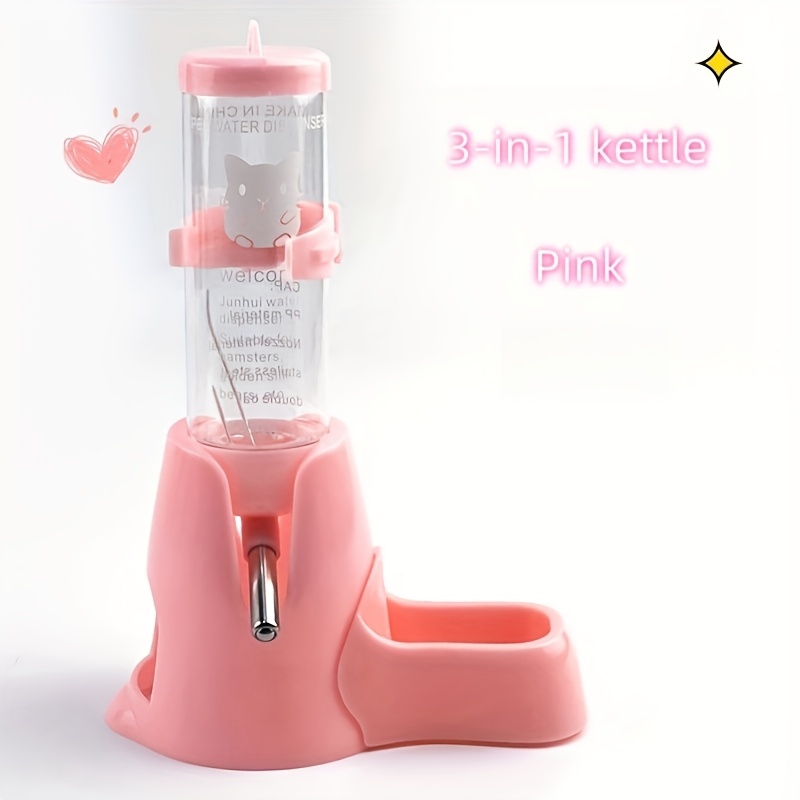 Plastic Hamster Water Bottle Dispenser Feeder Hanging Pet Guinea Pig Squirrel Rabbit Drinking Head Pipe Fountain