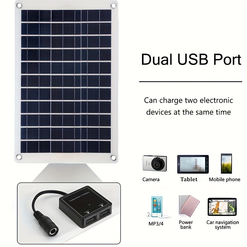 Cargador solar Portatil De Bateria 2.USB Dual Para Celulares table