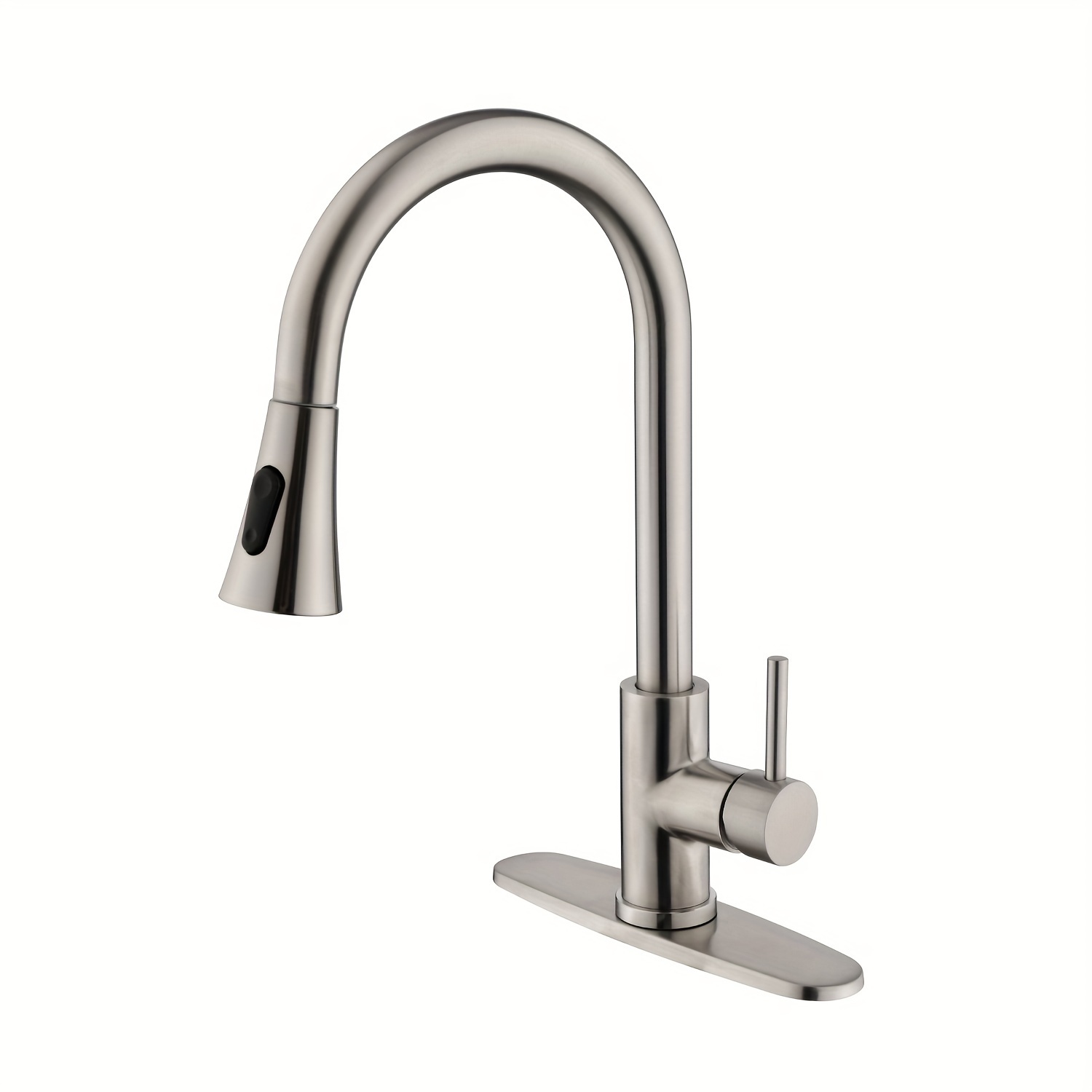 

1pc Kitchen Sink Faucet, Stainless Steel 304 Kitchen Faucet With Pull-down Sprayer, Modern High Arc Single Handle, Pull-out Kitchen Faucet