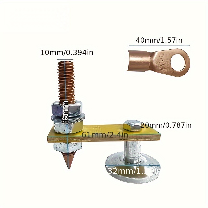 TEMU 1pc Welding Magnet Head Magnetic Welding Ground Clamp Holder Fixture Strong Welder Sheet Metal Repair Machine Ground Wire Clamp