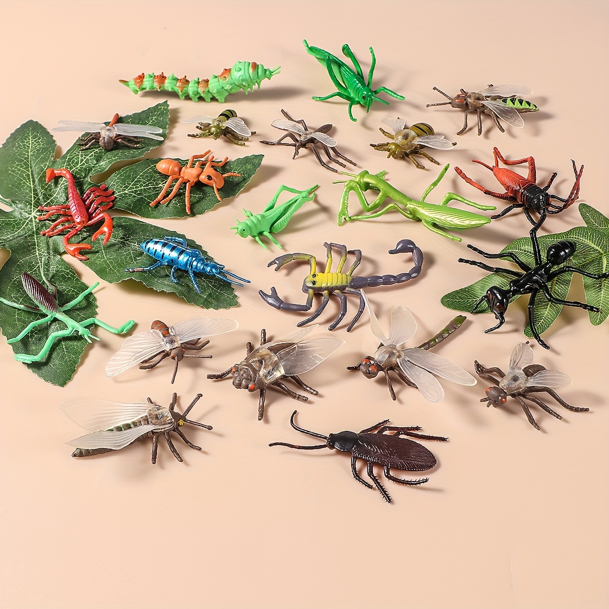 12pcs Insect Simulated Flying Insect Model Mini Intellectual Toys Children  Praying Mantis Ladybug Bee Fly Cicada Wasp Grasshopper Toy Decoration  Animal Decoration, Buy , Save
