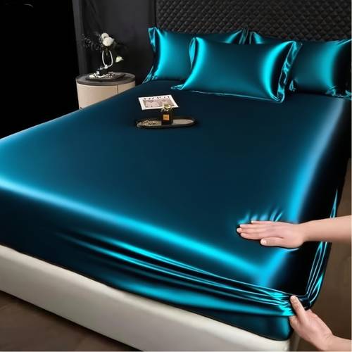 luxurious 2pc 3pc bed sheet set with 1 fitted sheet with 1 pillowcases fitted set twin full queen king size random color cooling sheet set up to 15 inch deep pockets for home bedroom guest wrinkle resistant gift