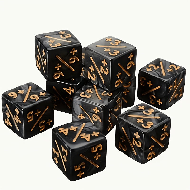 Pearlescent Black Dice Counter, Gaming Accessory