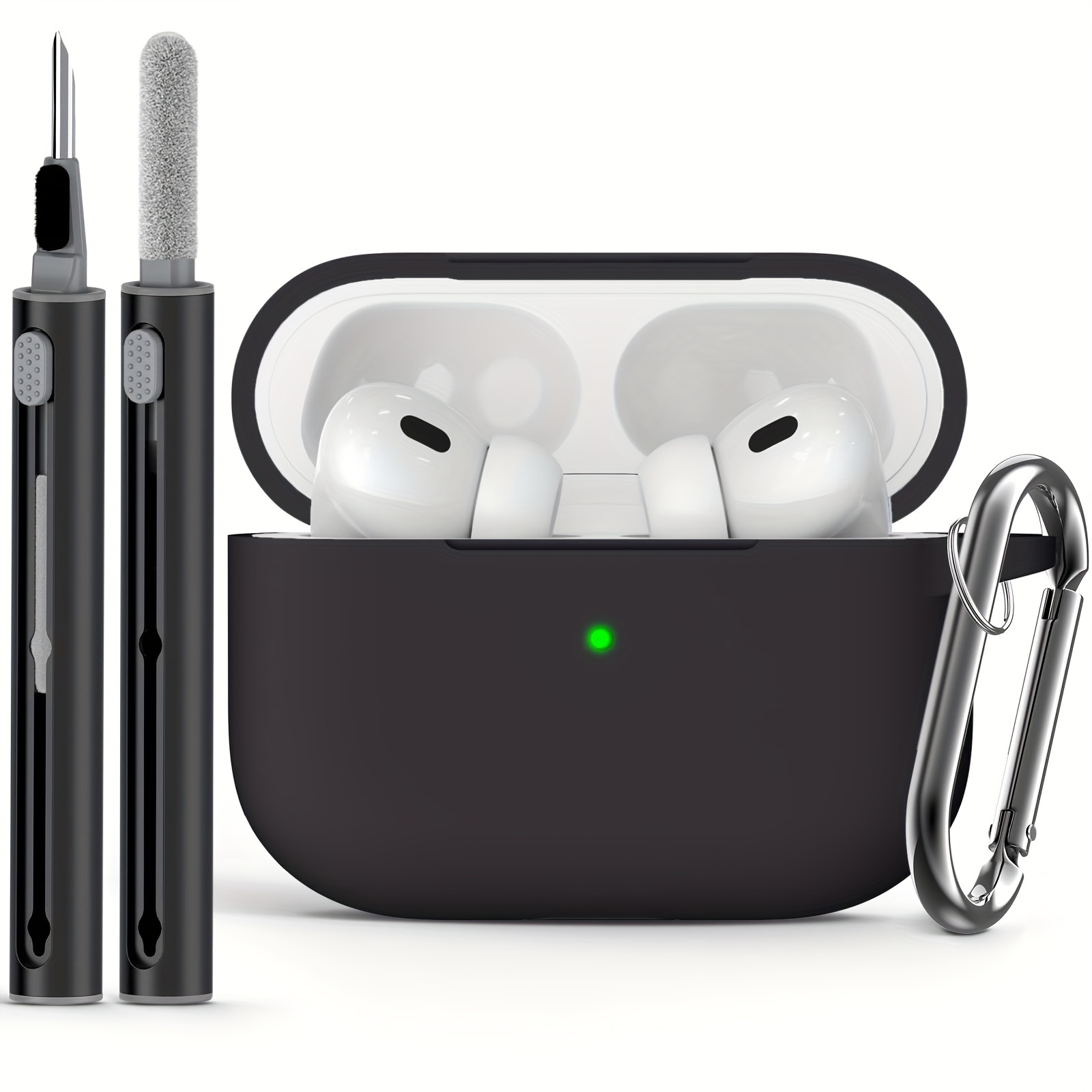 

Silicone Earbud Case For Airpods 1/2/3/4/pro/pro 2, Shockproof Protective Cover With Cleaning Brush Pen, And Lightweight