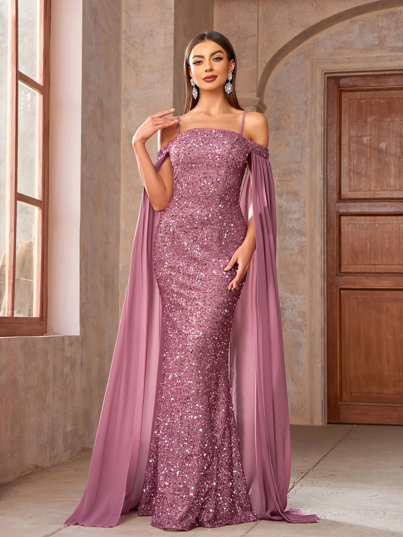 wedding dresses blue and green ZAPAKA Women Queen Anne Dusty Blue Mother of the Bride Dress Lace Appliqued A Line Long Sleeves Wedding Guest Dress, Grey Blue / US10