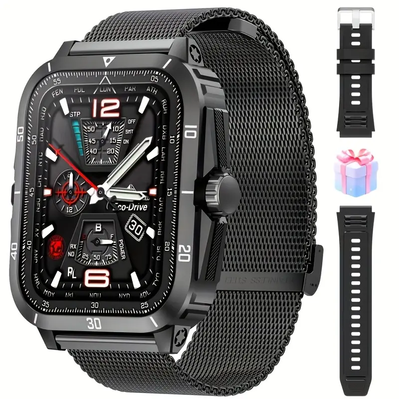 smart watch sturdy and outdoor perfect activity long voice call body detection mens and womens watch 11