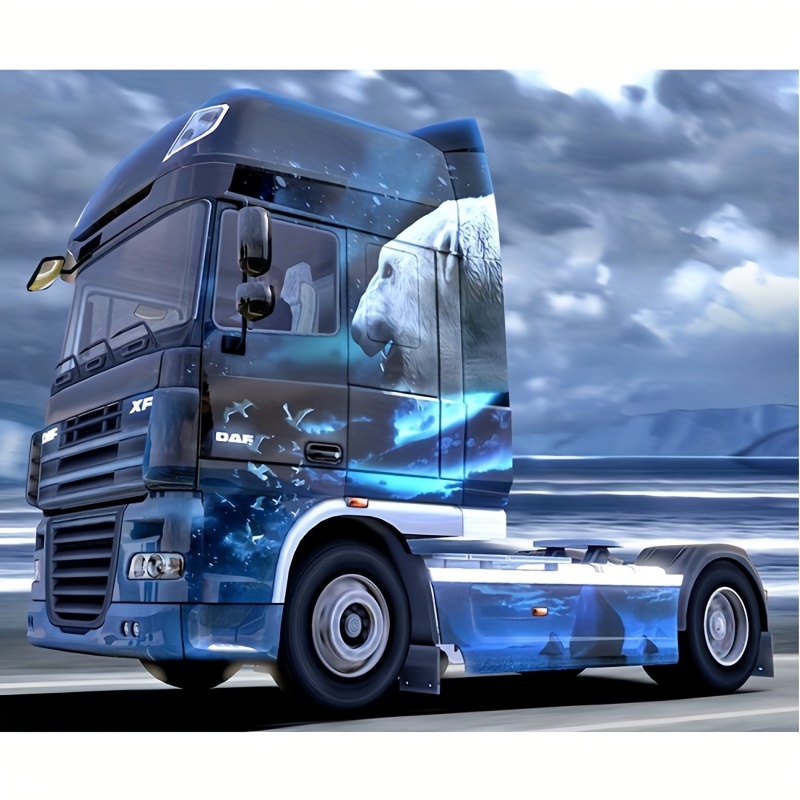 

-large 5d Diy Diamond Painting Kit - Truck , , Art & Set For