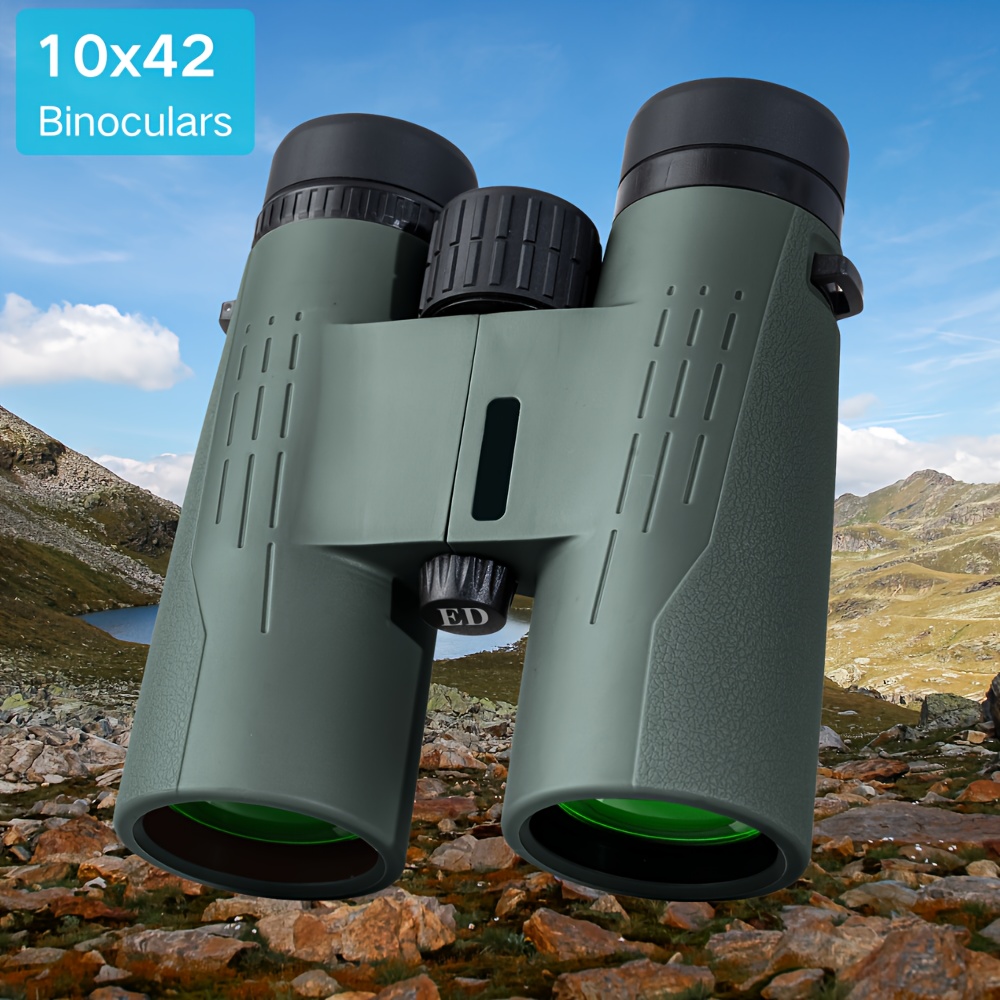 Compact 10x42 Binoculars For Adults - Perfect For Long-distance Viewing, Great For Bird Watching, Sports, Travel, Hunting, And Concerts - Comes With Carry Bag And Shoulder Strap