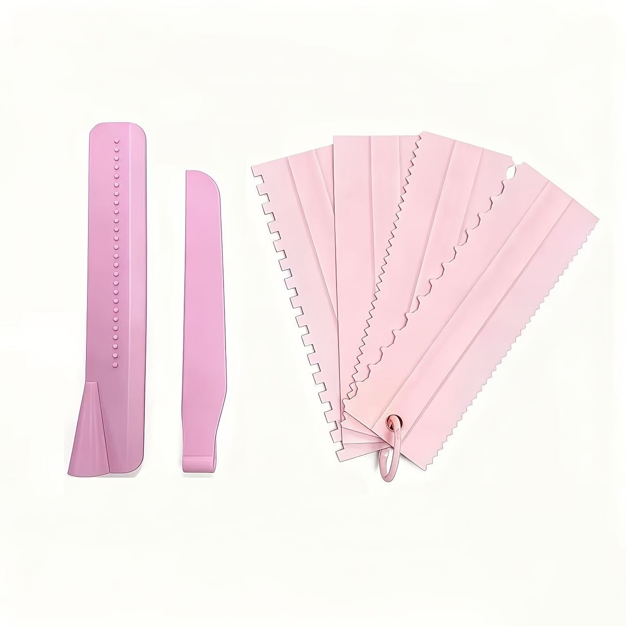 Cake Smoother And Decorating Scraper Set, Adjustable Cake Smoother, Double-sided Cream Scraper, Mousse Cream Edge Decorating Tool, Icing Smoother, Cake Leveler, Baking Tools