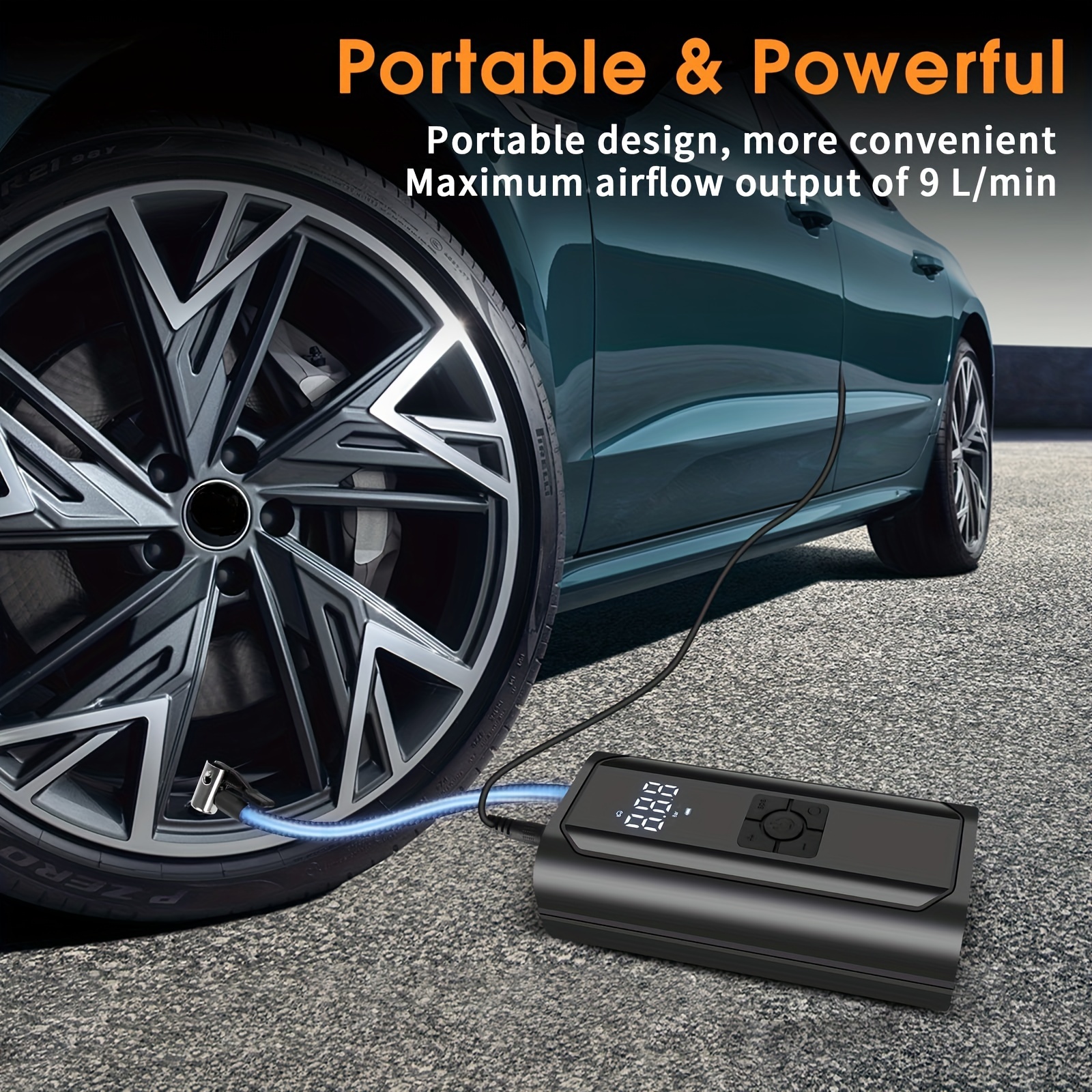 Tire Inflator Portable Air Compressor, 150PSI & 20000mAh Air - Want It All