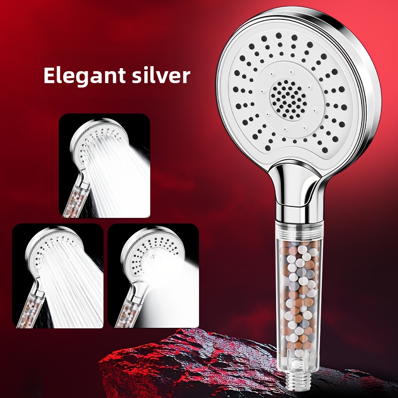 High Pressure Filtered Handheld Shower Head with 6 Spray Modes