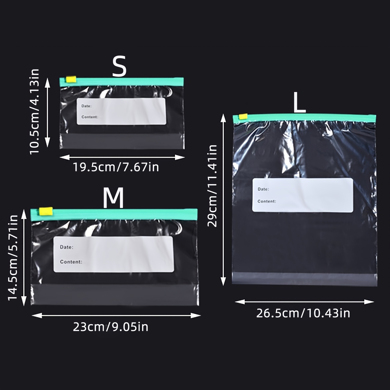 10pcs Transparent PE Storage Bags with Sliding Rope Seal - Reusable, Fresh-Keeping for Refrigerator & Freezer, Ideal for Fruits, Vegetables, Meats, and More, Food Storage