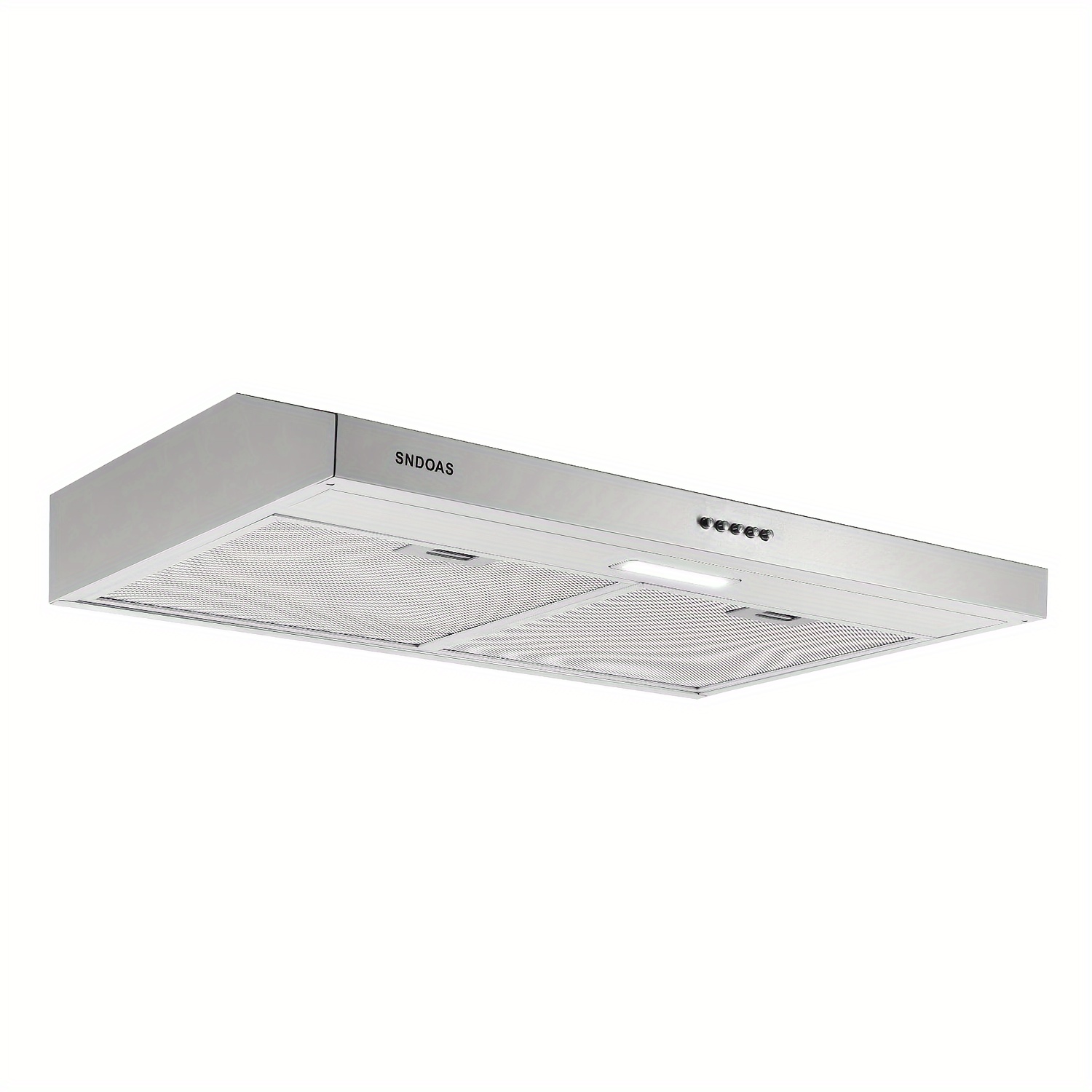 TEMU Under Cabinet Range Hood 30 Inch With , Ductless Range Hood, Exhaust Fan, Stainless Steel Range Hood W/led Light, Push Button, 230cfm Under Cabinet Kitchen Hood, Black/