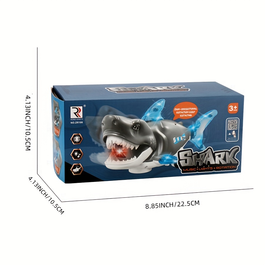 interactive electric shark toy colorful lighting musical Temu