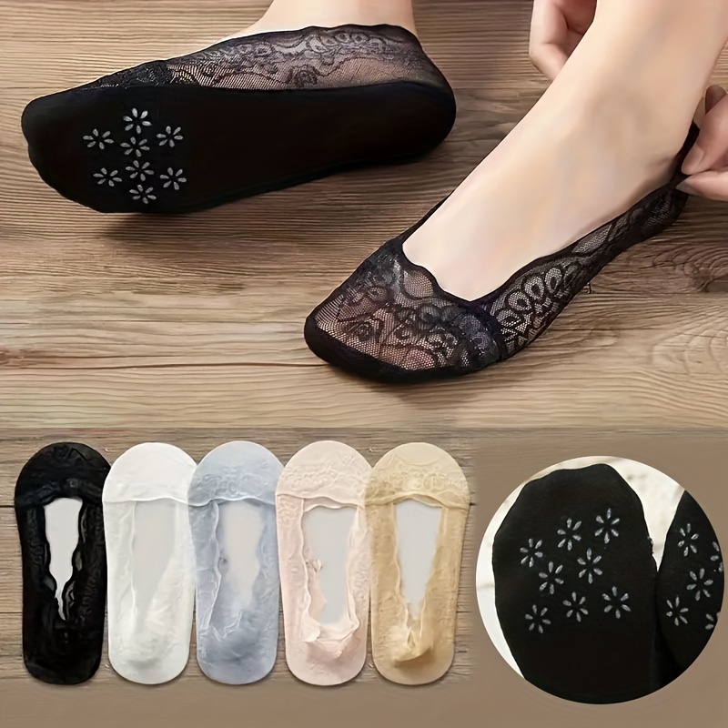 

5 Pairs Women's Summer Ultra-thin No Show Socks, Assorted Colors, Low-cut Liner, Invisible, Non-slip, Breathable