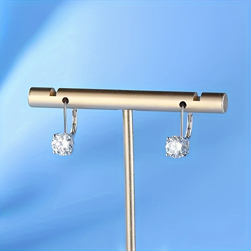 925 sterling silvery moissanite earrings 1 0 carat bright round cut laboratory planted moissanite earrings 925 silvery with 1 5g pendant moissanite leverback pendant earrings   with exquisite gift box Product details 2