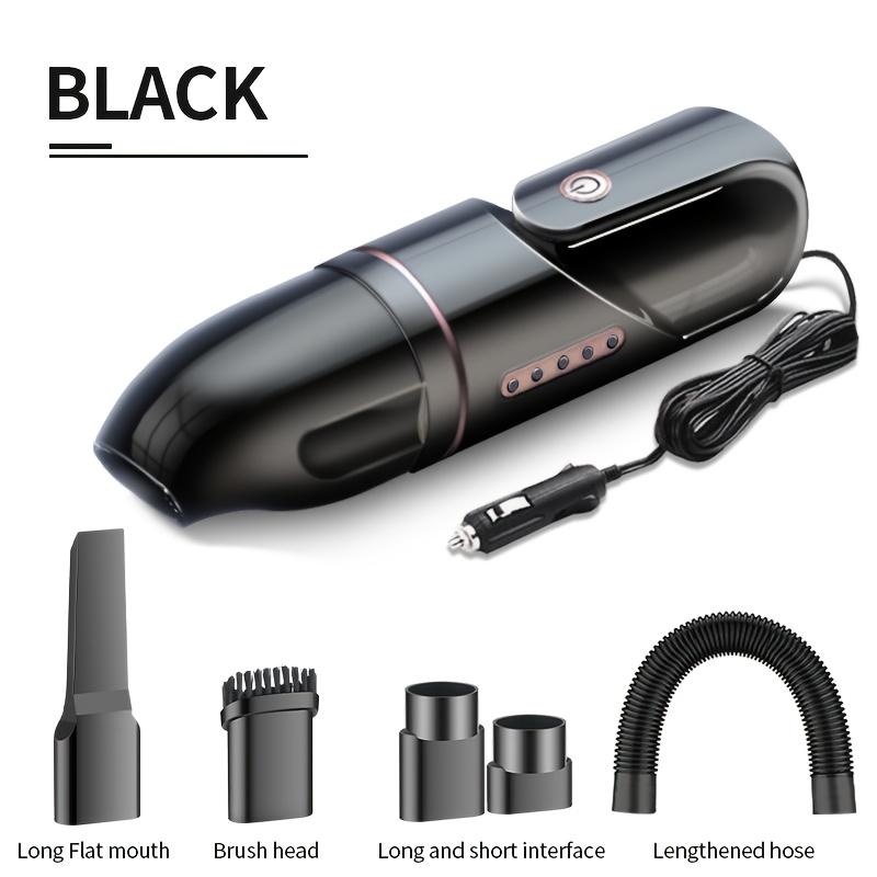 Image of Powerful Car Vacuum Cleaner - High Suction, 12v Handheld For Interior Cleaning, Strong Suction For Hard-to-reach Areas, With Flat Nozzle, Ideal For Car And , Car Vacuum Cleaner Strong Suction