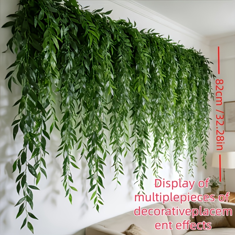 22pcs Set of Faux Wicker Green Plant Hanging Vines