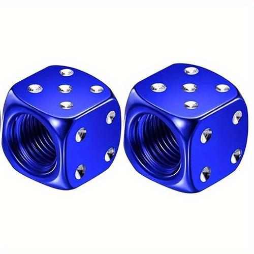 two aluminum alloy dice for featuring vibrant aluminum alloy caps suitable for cars bicycles and trucks colorful and durable tire that are