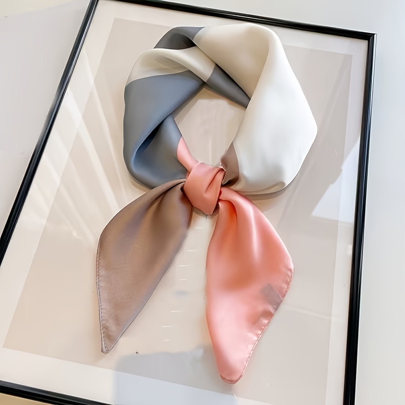 TEMU 1pc Of Multicolor Scarf, Multiple Colors , Fashionable And Versatile, Material, , Lightweight And Breathable, Multi-functional Use, Headscarf,