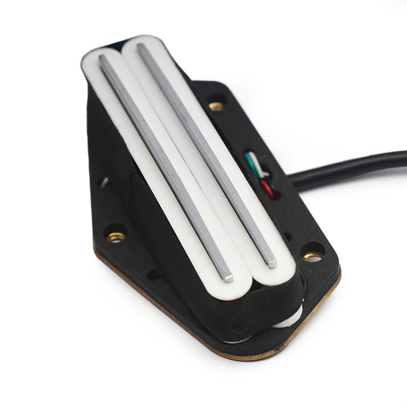 Alnico 2 Single-Coil Electric Guitar Bridge Pickup, 4-Conductor, Hot Rail Humbucker, 9K Golden-Plated Magnet Wire, Metal Construction, with Non-Magnetic Cover, for Uncharged - Black/White/Red/Yellow, Instrument Parts, Highoutput Pickup, Durable Pickup, Precision Wound Coil, Humbucker Pickup, DIY Guitarists, Professional Musicians