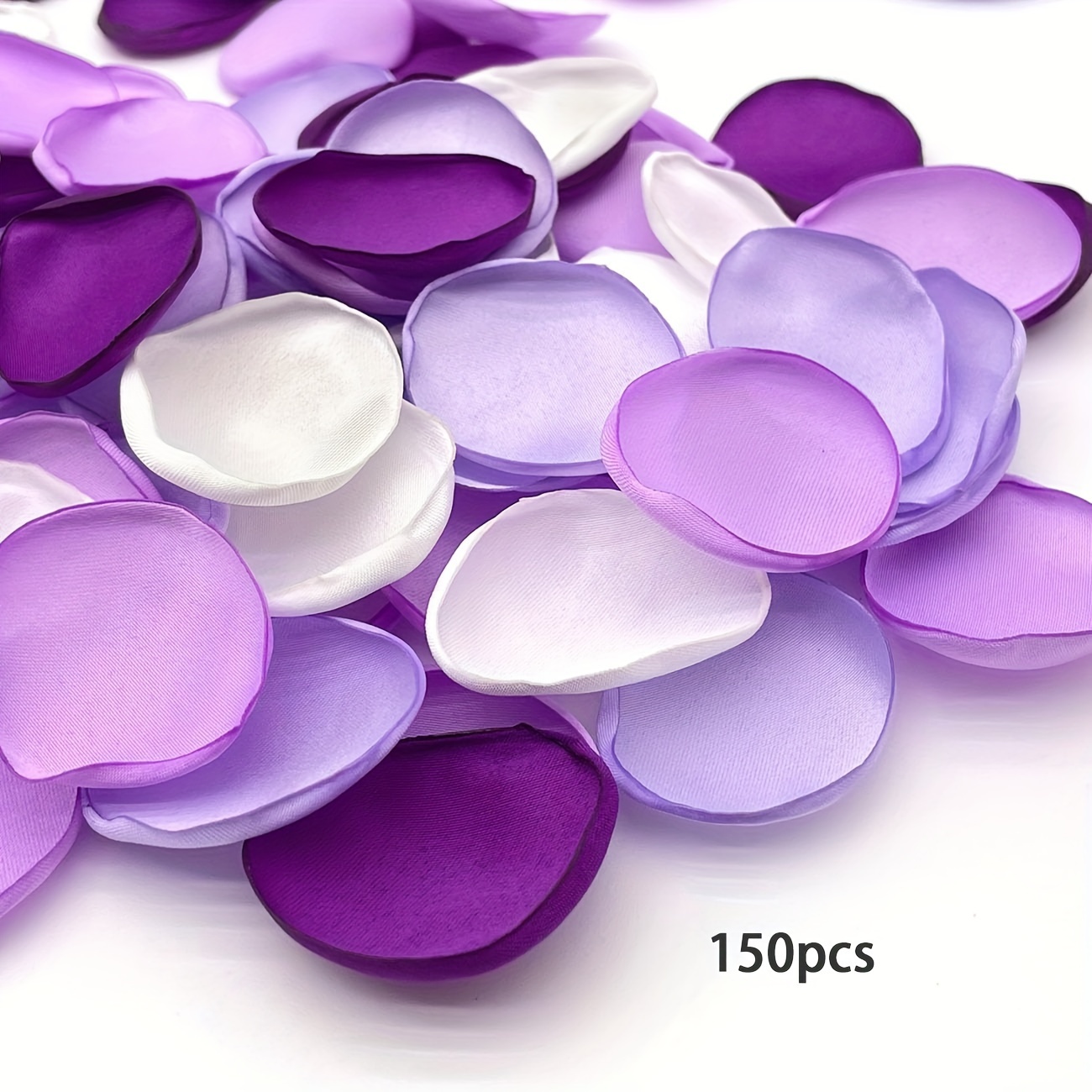 Image of Purple Lavender Fabric Rose Petals, 150/450pcs - Ideal For Wedding Decor, Scattering, Aisle & Table Centerpieces, Bridal Showers, Proposals & Romantic Nights