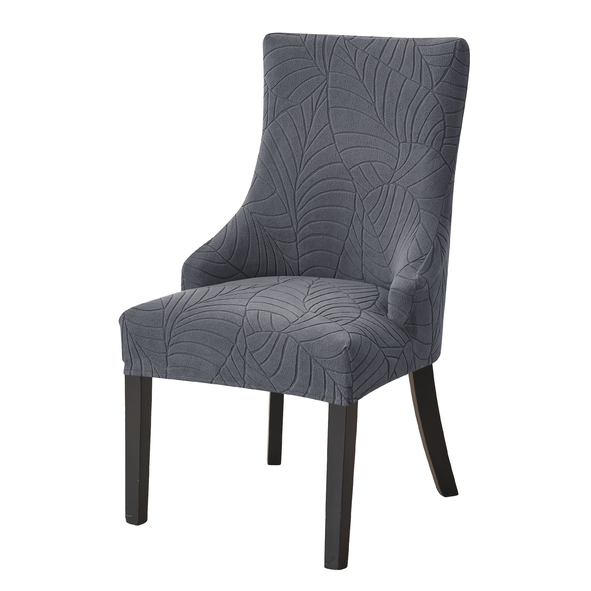 TEMU 1 Housse de fauteuil en velours à motif de feuilles, protection pour fauteuil à bras