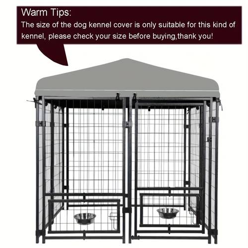 1pc outdoor dog kennel cover with 8pcs fastening elastic buckles durable polyester easy setup for secure and comfortable pet enclosure pet kennel cover fastening buckles dog kennel accessories