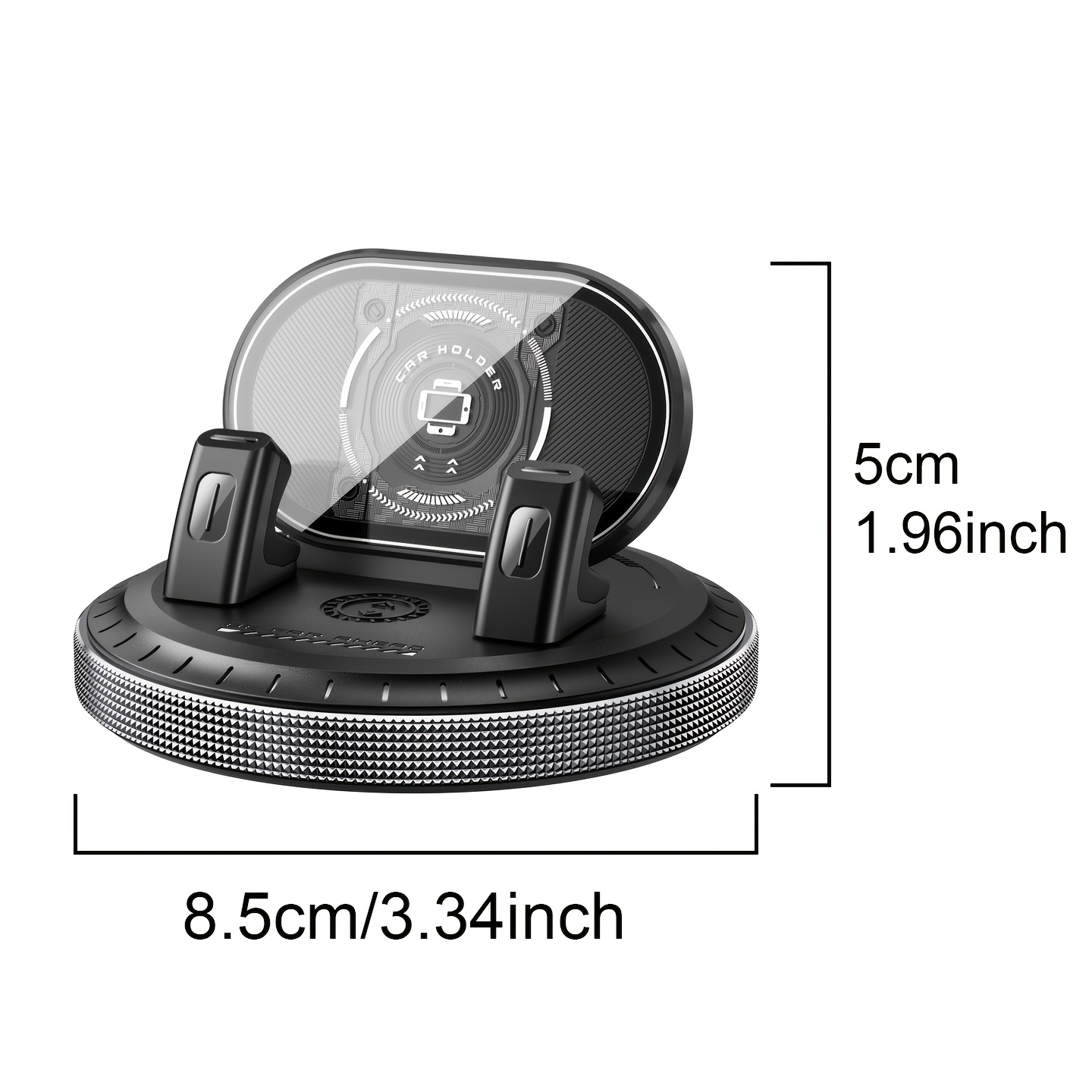 TEMU 2026 New Rotatable Dashboard Car Phone Mount Center Console Suction Cup Car Interior Support Rack Car Navigation