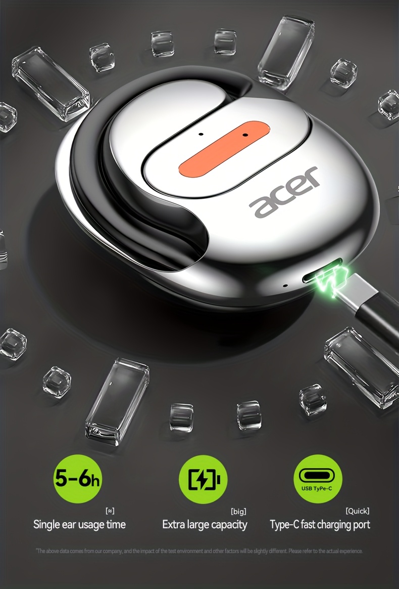 Exclusive Acer True Wireless Earphones with Microphone, TWS Headphones, Touch Volume, Wireless Sports Earhooks, LED Display Charging Case, Half Open Back, HD Talk, Compatible with Mobile Phones, Rechargeable Battery, Type-C Charging, Suitable for Adults 23 Acer True Wireless Earphones with Microphone, TWS Headphones, Touch Volume, Wireless Sports Earhooks, LED Display Charging Case, Half Open Back, HD Talk, Compatible with Mobile Phones, Rechargeable Battery, Type-C Charging, Suitable for Adults