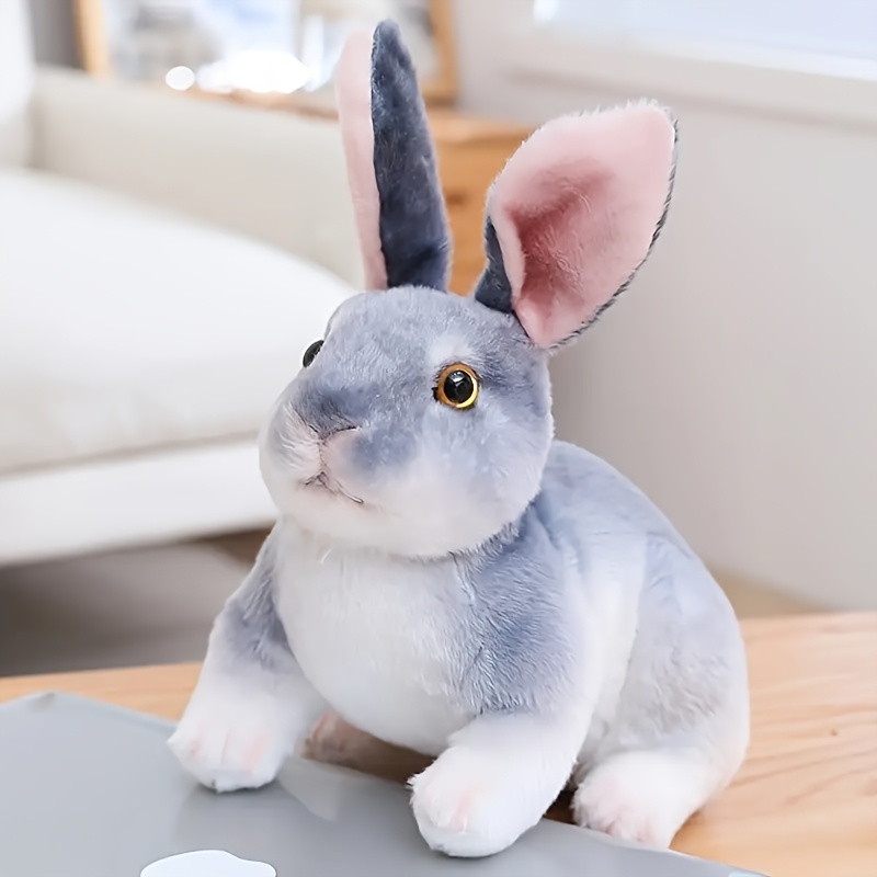 1pc realistic cute rabbit plush easter - Temu Georgia