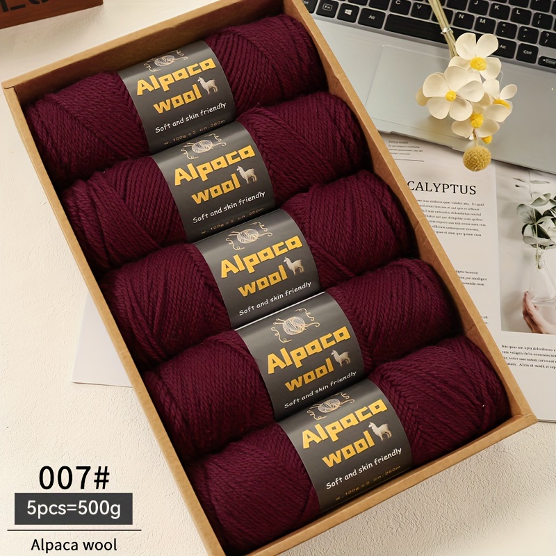 500g alpaca 245 needle thick wool yarn multi   and winter men and women fashion making gifts handmade diy knitting material package knitting warm sweater sweater coat scarf hat gloves woolen pants knee pad yarn ball 5pcs pack