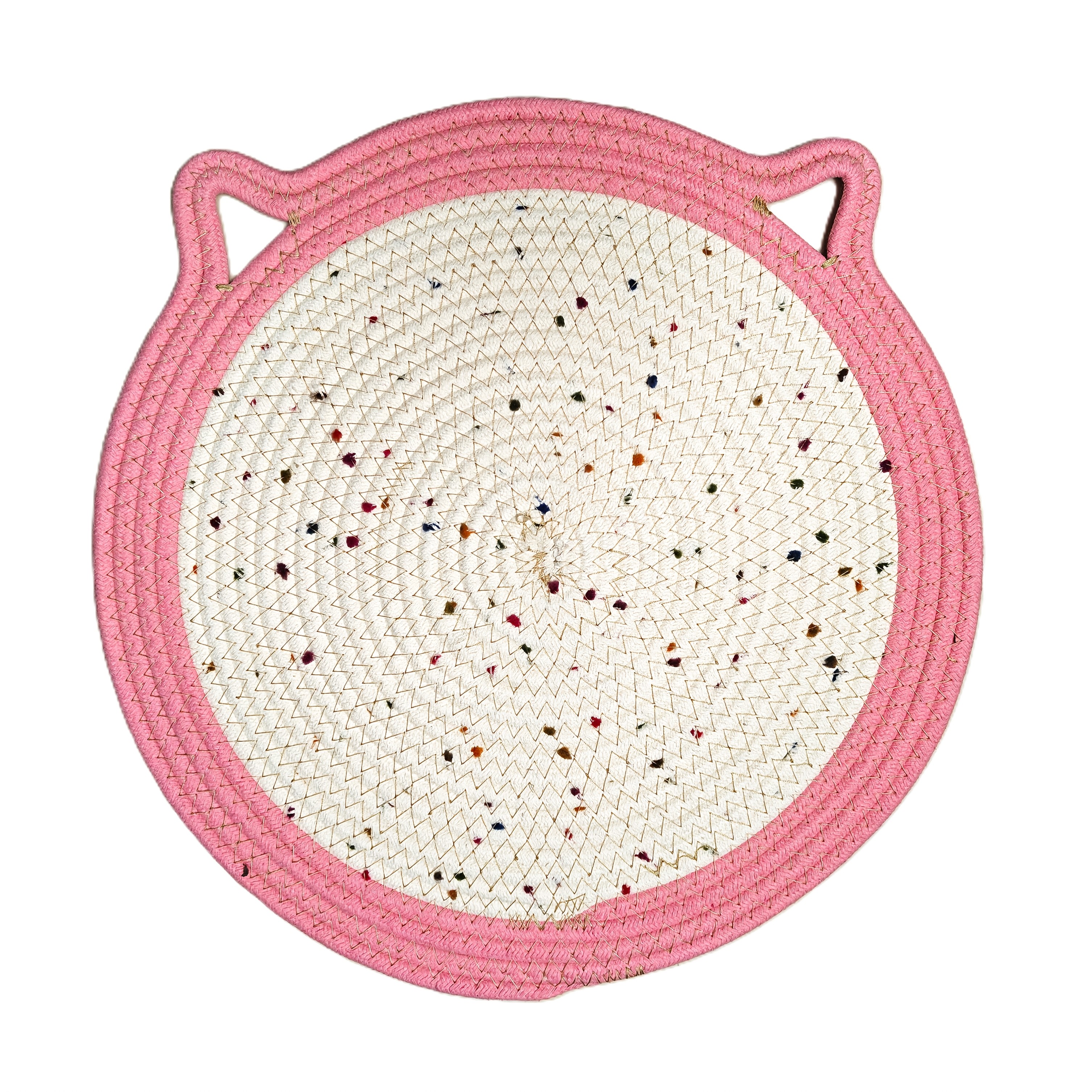 TEMU Colorful Round Cat Scratching Mat, Universal Pet Mat, No Crumb Fall Off Sturdy Pet Scratcher Pad, Easy To Mat, Furniture Protector For Sofa,