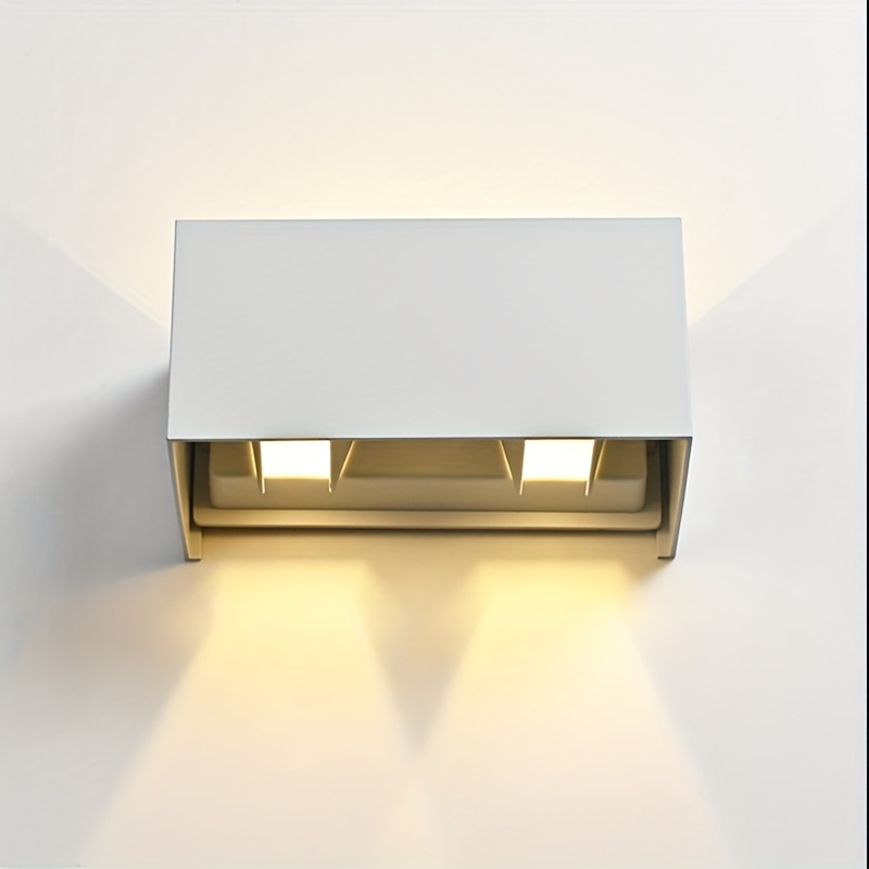 LED Double-Head Wall Light, Black, Outdoor Lighting Wall Sconce, Outdoor Wall Lamp, COB Light Source + Body, 3000K Warm White Outdoor Light Fixture, Up and Down Adjustable Wall Light, Dimmable Beam for Balcony, Courtyard, Corridor, Exterior Wall