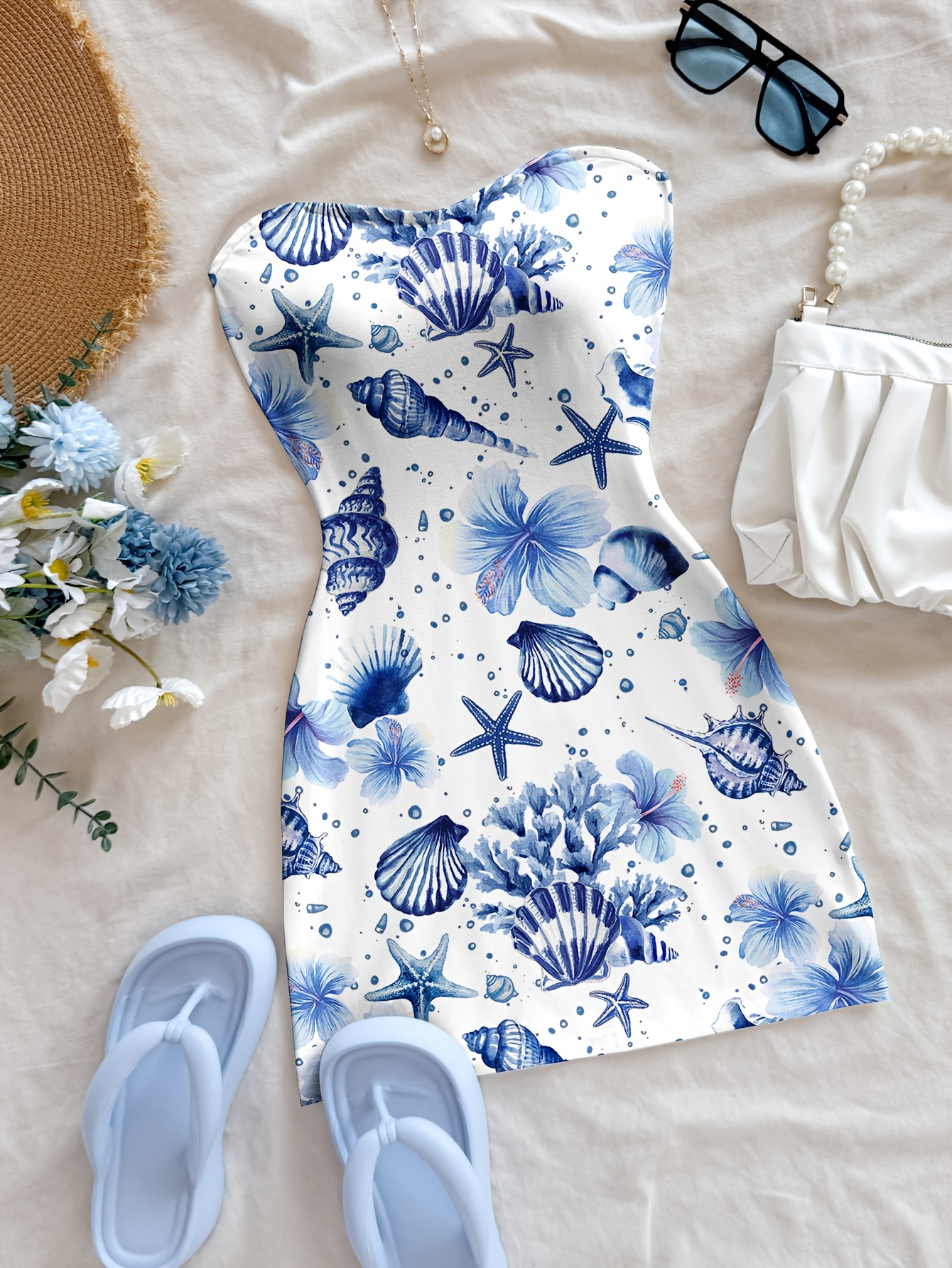princess polly baby blue dress ZAFUL Women's Chic Sleeveless Tie Dye Bodycon Dress: Formal Red Comfort  prom dress women silk dress Womenswear Workwear main image 1