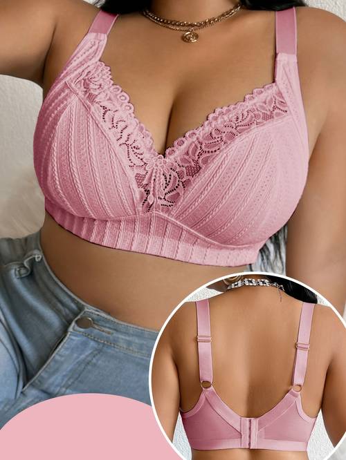camp splicing plus size womens wen a tape wire free casual comfortable bra with beautiful thin s style
