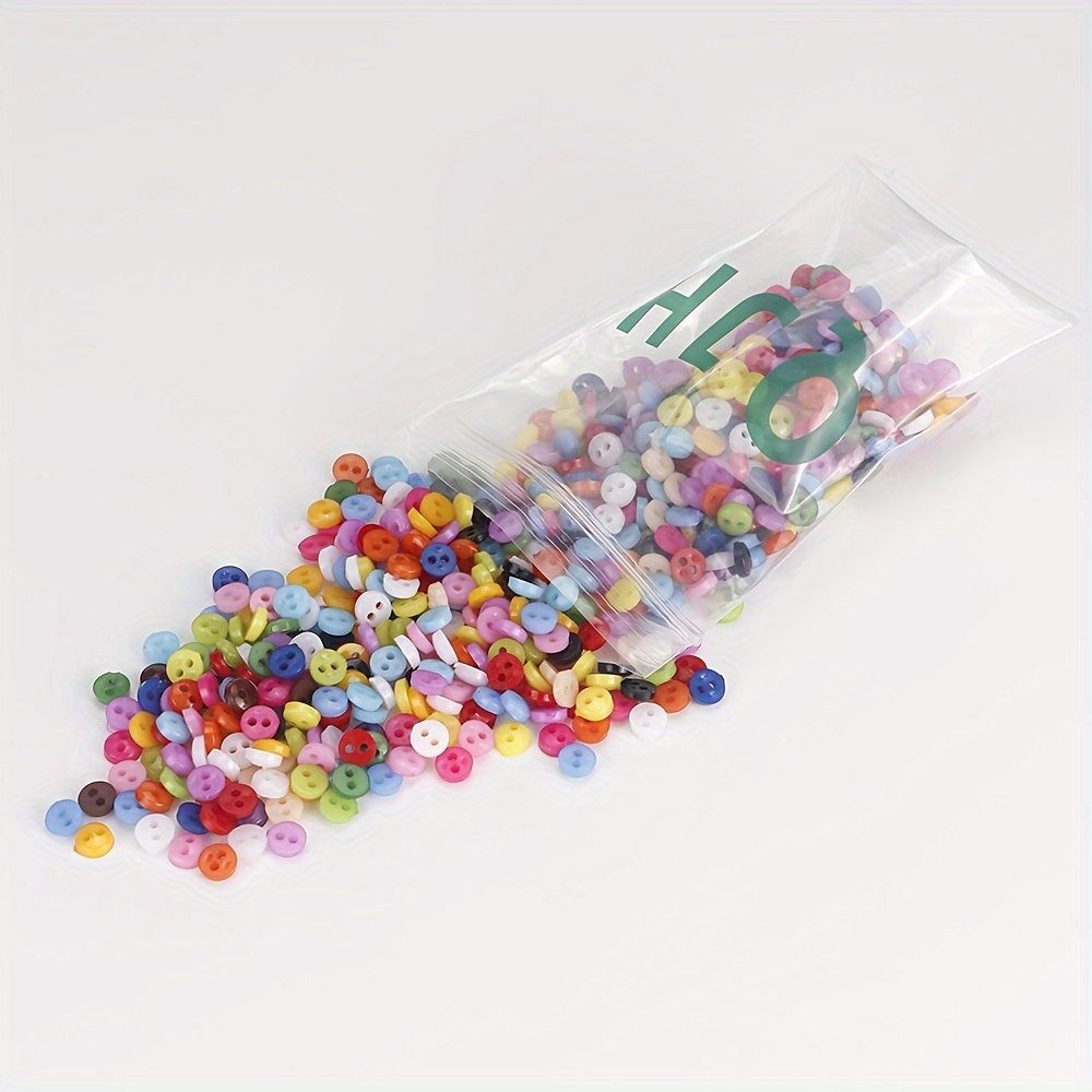 

600pcs Boutons en Plastique de 6mm à Trous - Parfaits pour Pulls DIY, Artisanat & Accessoires de Couture pour Vêtements, Fournitures de Couture, Résine, Matériaux de Peinture, Couleurs Bonbon