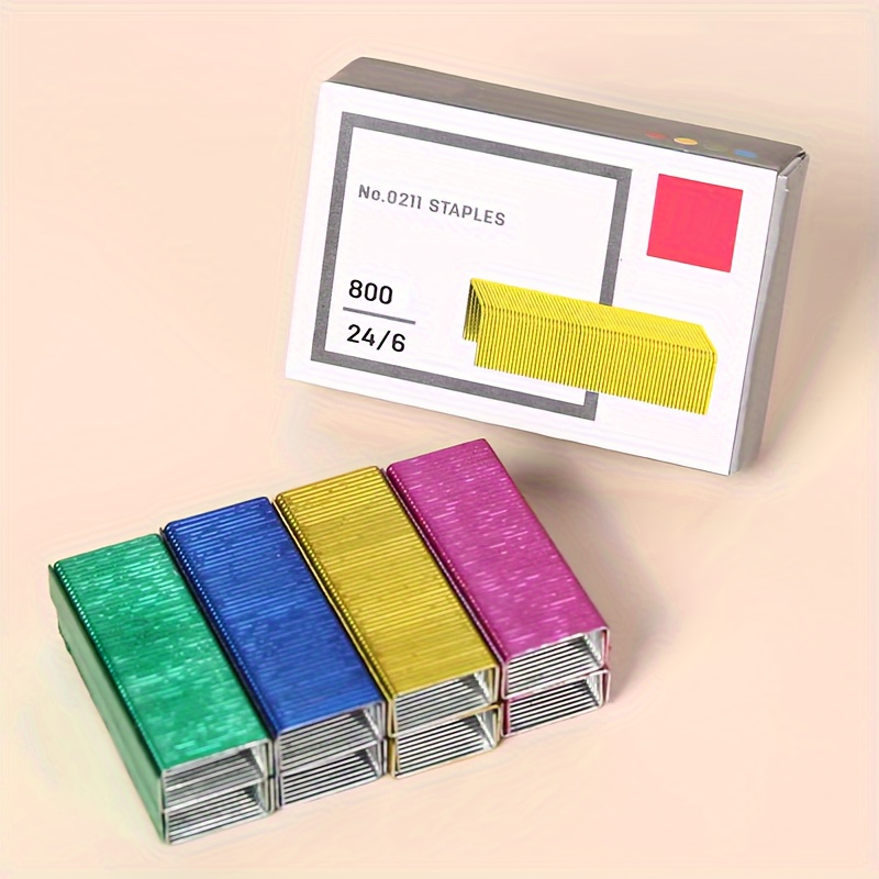 

800-pack Set - 24/6 Standard Size, Assorted Colors, Office & School Supplies, From Other Metal Materials