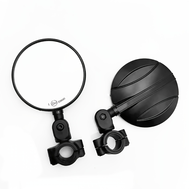 2pcs Pack Bicycle Rearview Mirrors Compatible For Mountain/road Bikes, 22mm Adjustable Handlebar Mirrors With Abs Housing &, Compact Round Bike Mirrors Suitable For Handlebar, For Gear