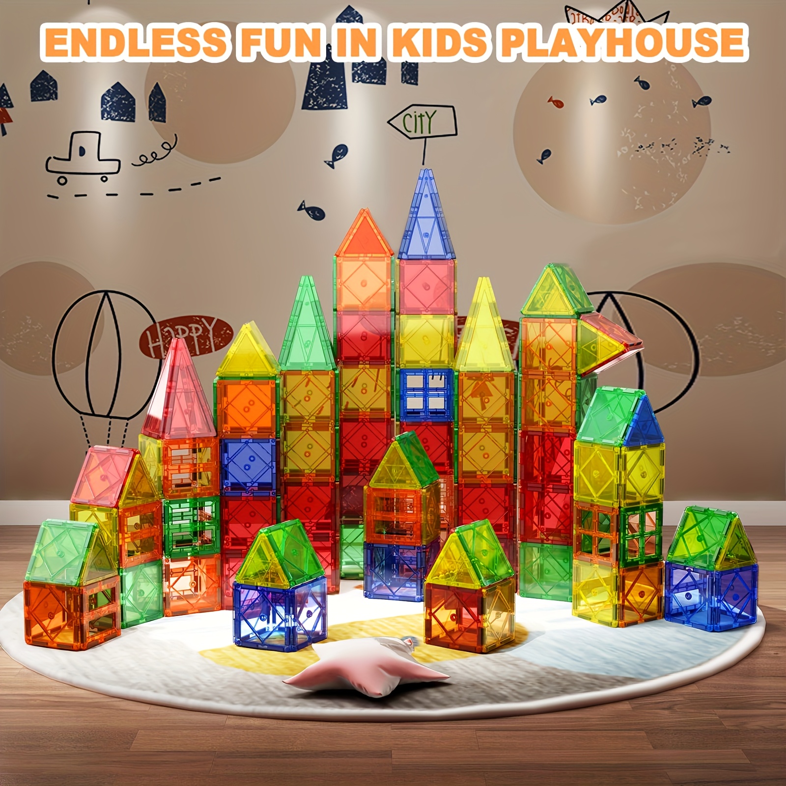 86pcs 3D Shape & Block Building Set Children's Gift