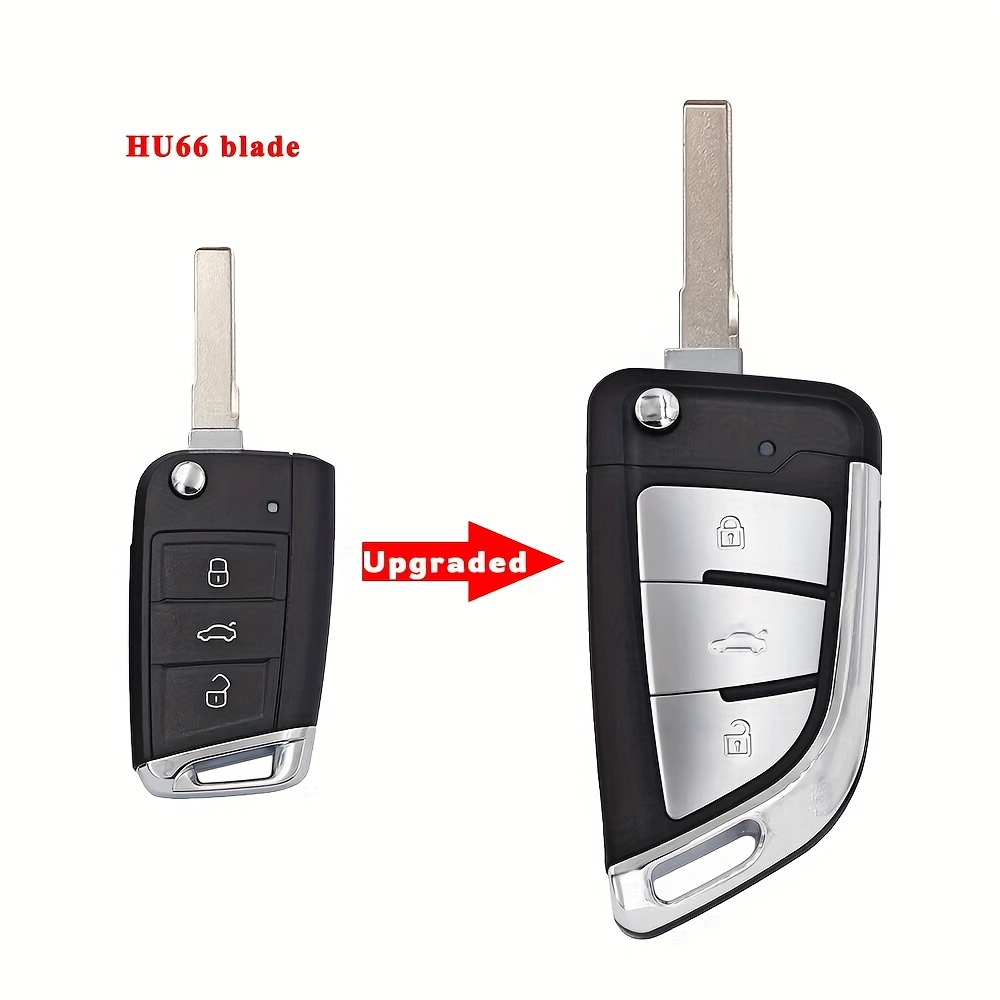 3 Buttons Modified Flip Remote Car Key Shell Case For Mqb For Golf Vii For Golf7 Mk7 For For Octavia For For Altea Hu66/hu162t