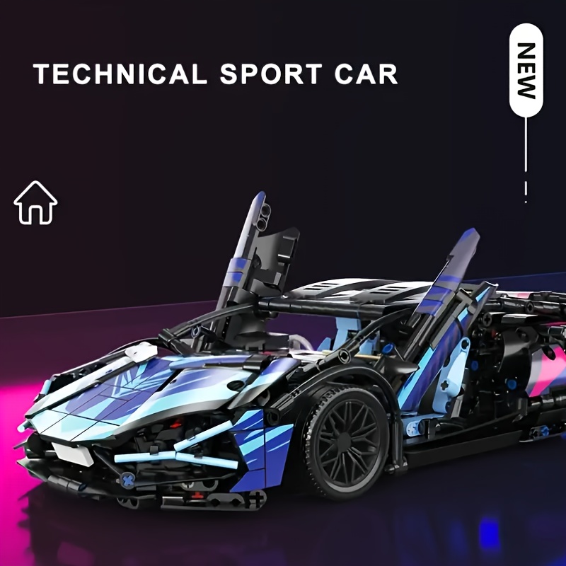Stylish Cyberpunk Supercar Building Blocks - Perfect for Halloween & Christmas