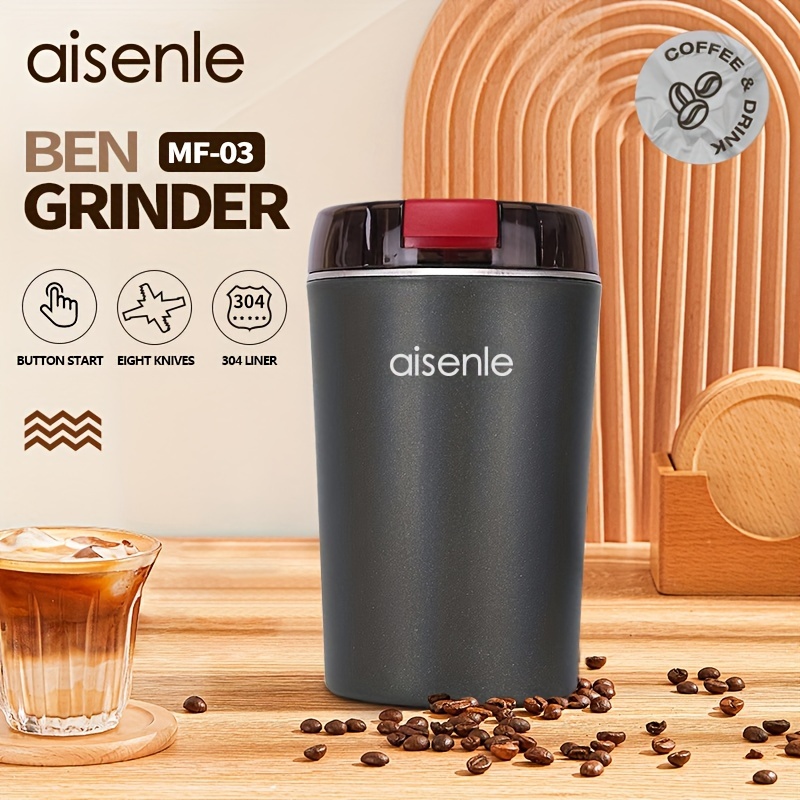 

Aisenle 150w Portable Coffee Powder Grinder, Electric Grinder, Stainless Steel Blade Bean Grinder, Mini Multifunctional Cereal Spice Crusher