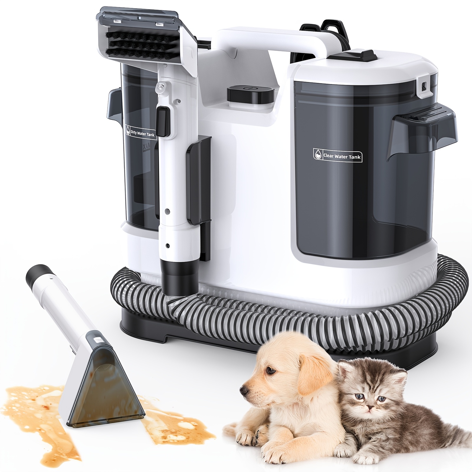 E-shop Lubluelu 2025 Neue Mehrzweck-Teppichreinigungsgerät, Teppichschampoo, Polsterreinigungsgerät, 16500Pa Starke Saugkraft, 59.17 Oz Großer