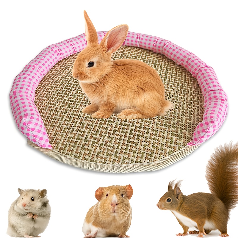 round pet cooling mat breathable polyester   for small animals non assembled sofa pad for rabbits guinea   hedgehogs cool comfortable