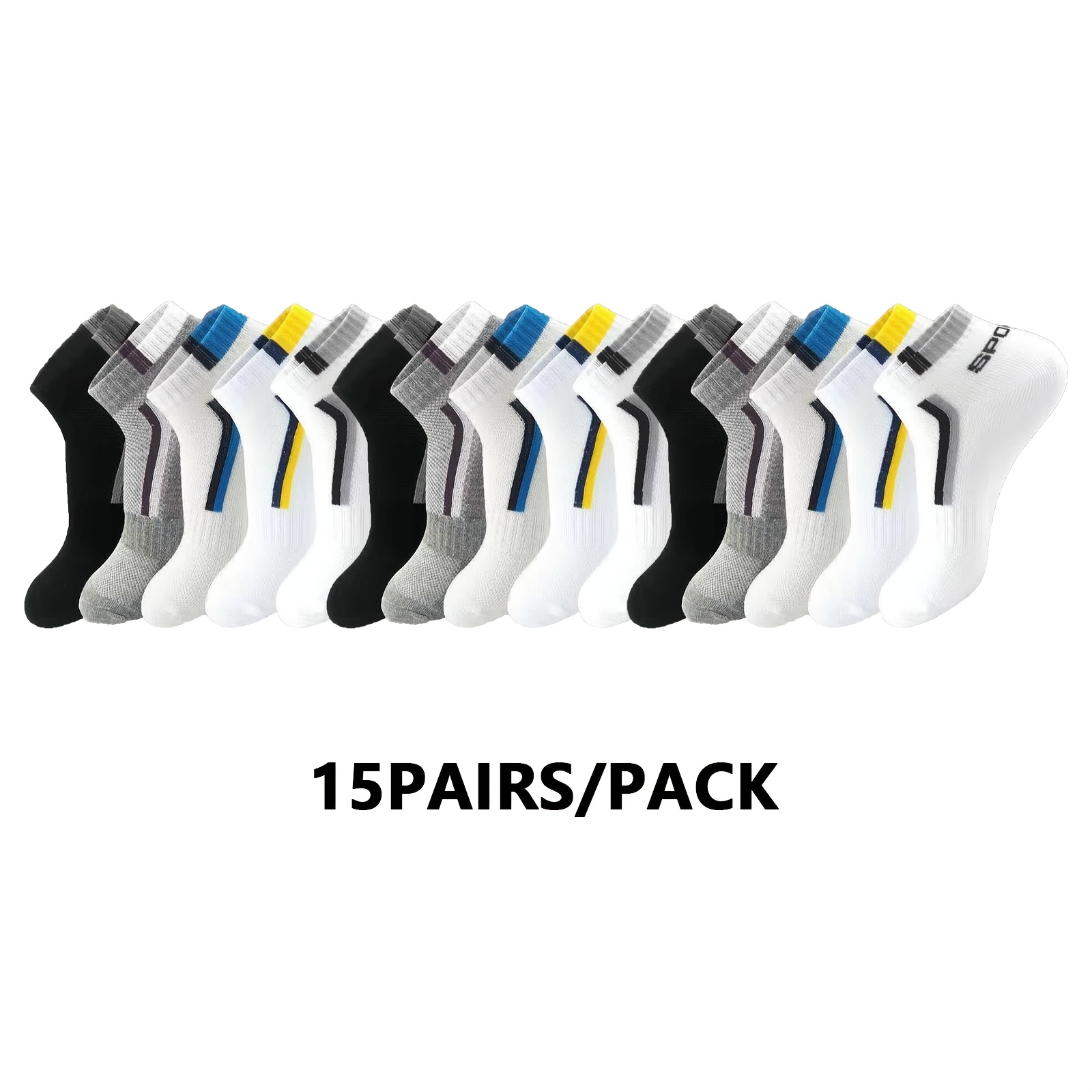 Image of 15 Pairs Breathable Comfortable Socks, Thin And Soft, Very Wearable Socks