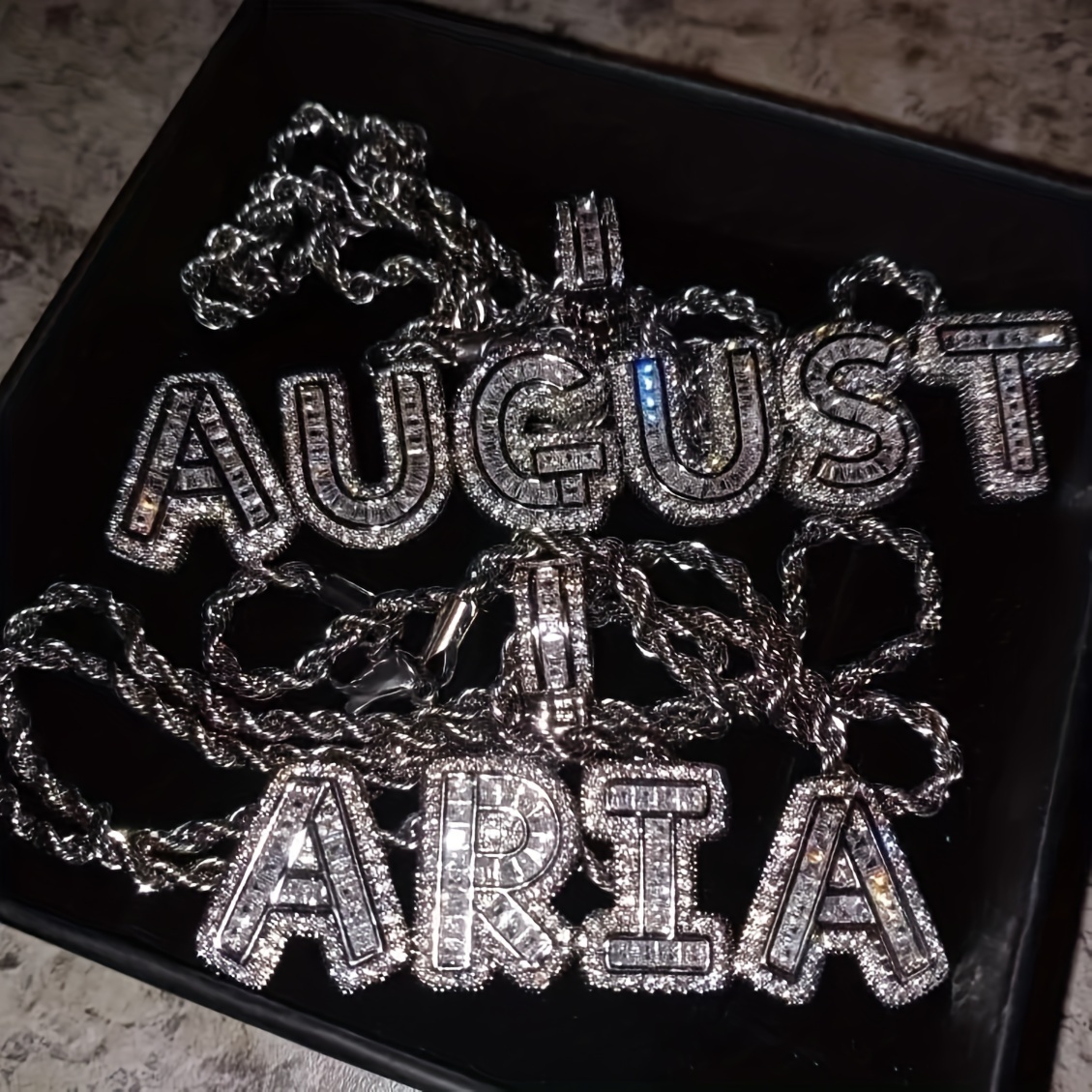 custom name chains sold on Temu United States
